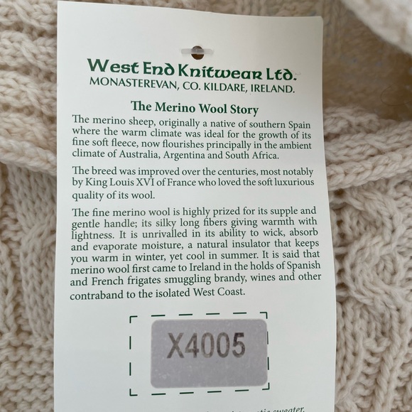 Authentic Irish Knit Wool Sweater - Picture 5 of 5